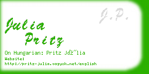 julia pritz business card